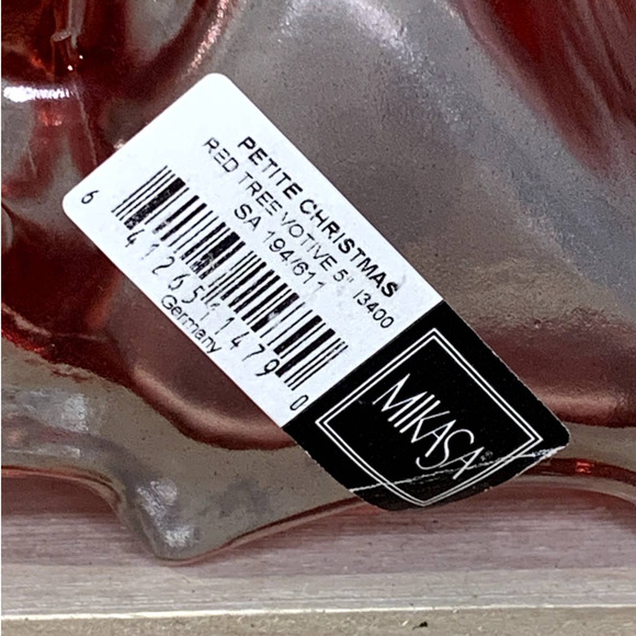 Mikasa Petite Christmas Red Tree 5" Votive - Picture 6 of 9